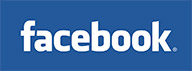 Facebook logo in blue and white